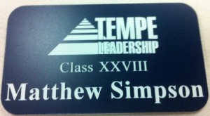 Matt Simpson's Tempe Leadership badge
