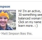 Facebook interest-based PPC advertising campaign for a bachelor on a hike.
